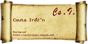 Csuta Irén névjegykártya